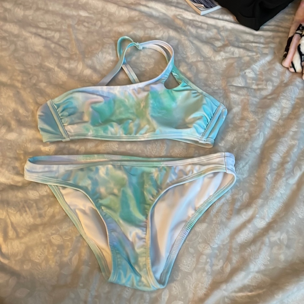 Tie-dye two piece bathing suit